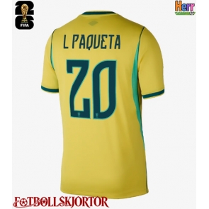 Brasilien Lucas Paqueta #20 Hemmatröja VM 2026 Kortärmad